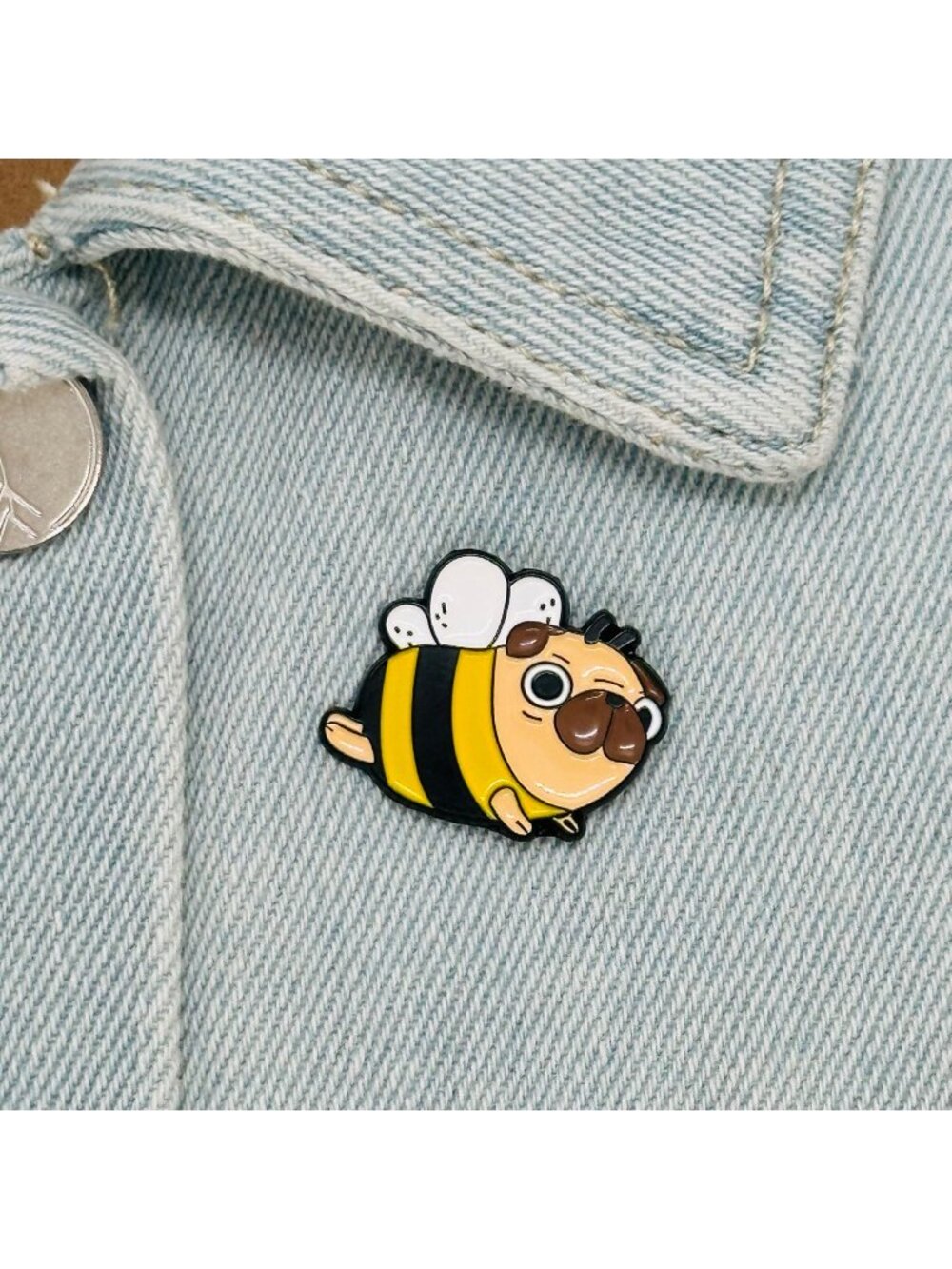✨Pug Bee Pug Enamel Pin Cartoon Animal Broch Cute Fat Yellow Jacket Kawaii Dog✨
